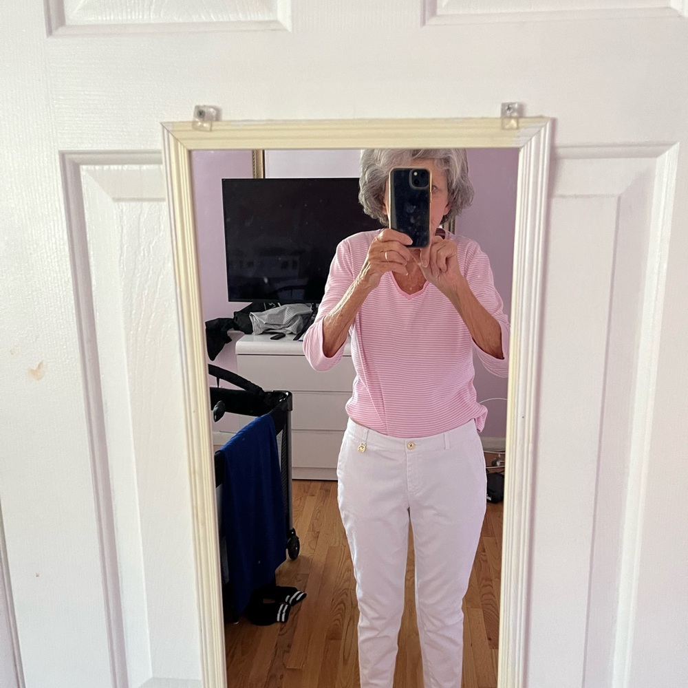 Michael Kors White Pants with Gold Accent - Picture 6 of 7